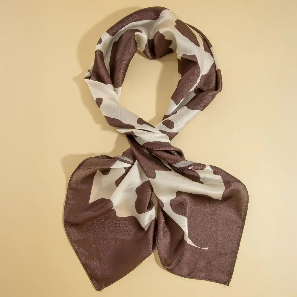 Mocha Cow Print Scarf