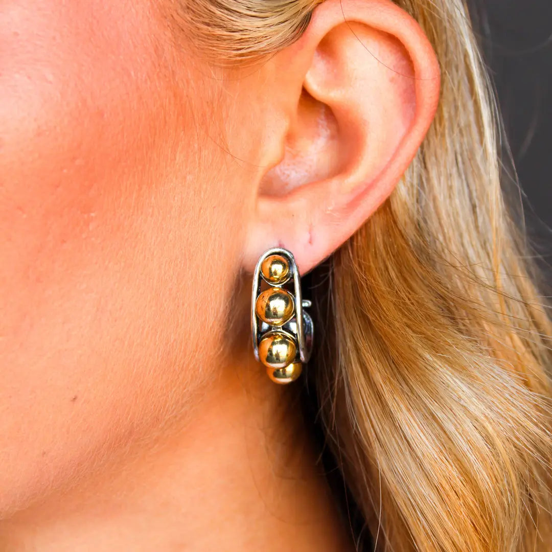 18K Stella Two Tone Earrings