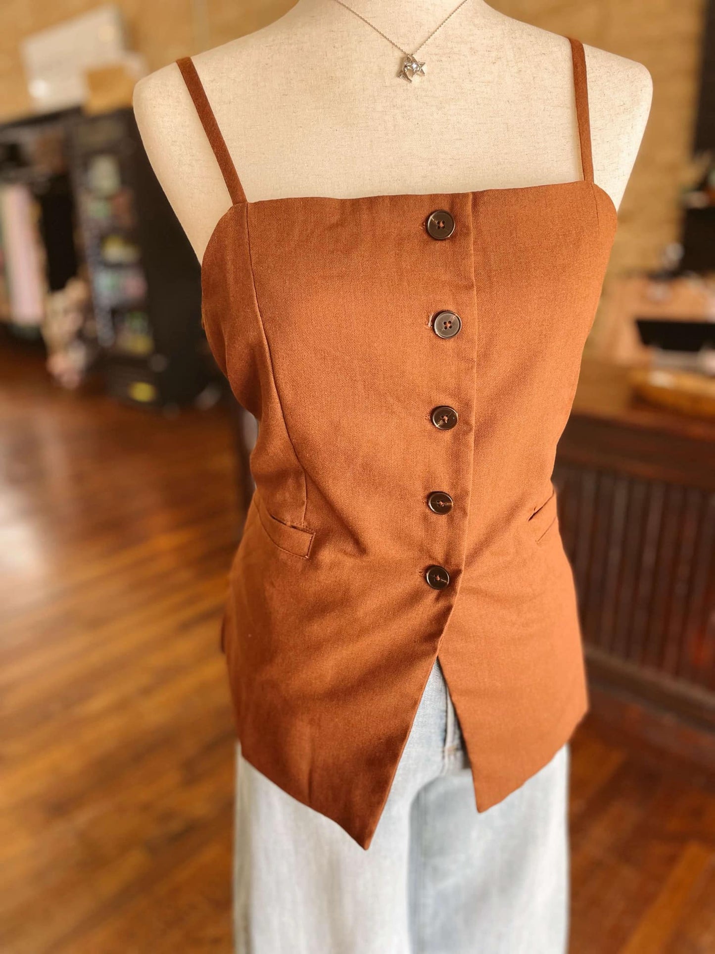 The Quinton Button Up Tank