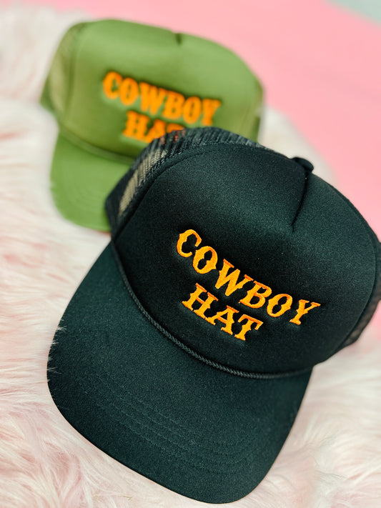 Cowboy Hat Embroidered Trucker Hat