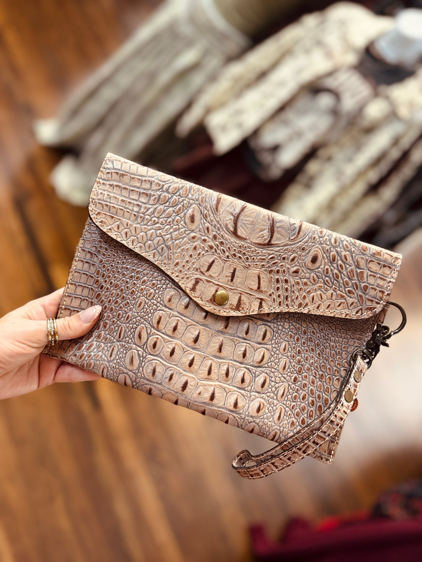The Cassidy Croc Wristlet