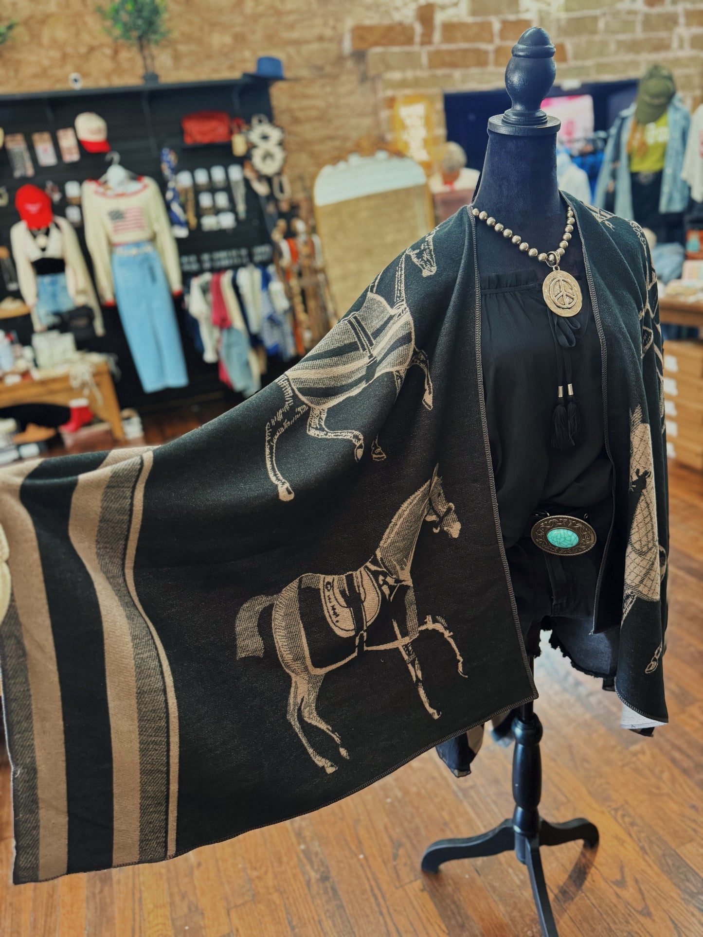 Equestrian Horse Wrap Shawl