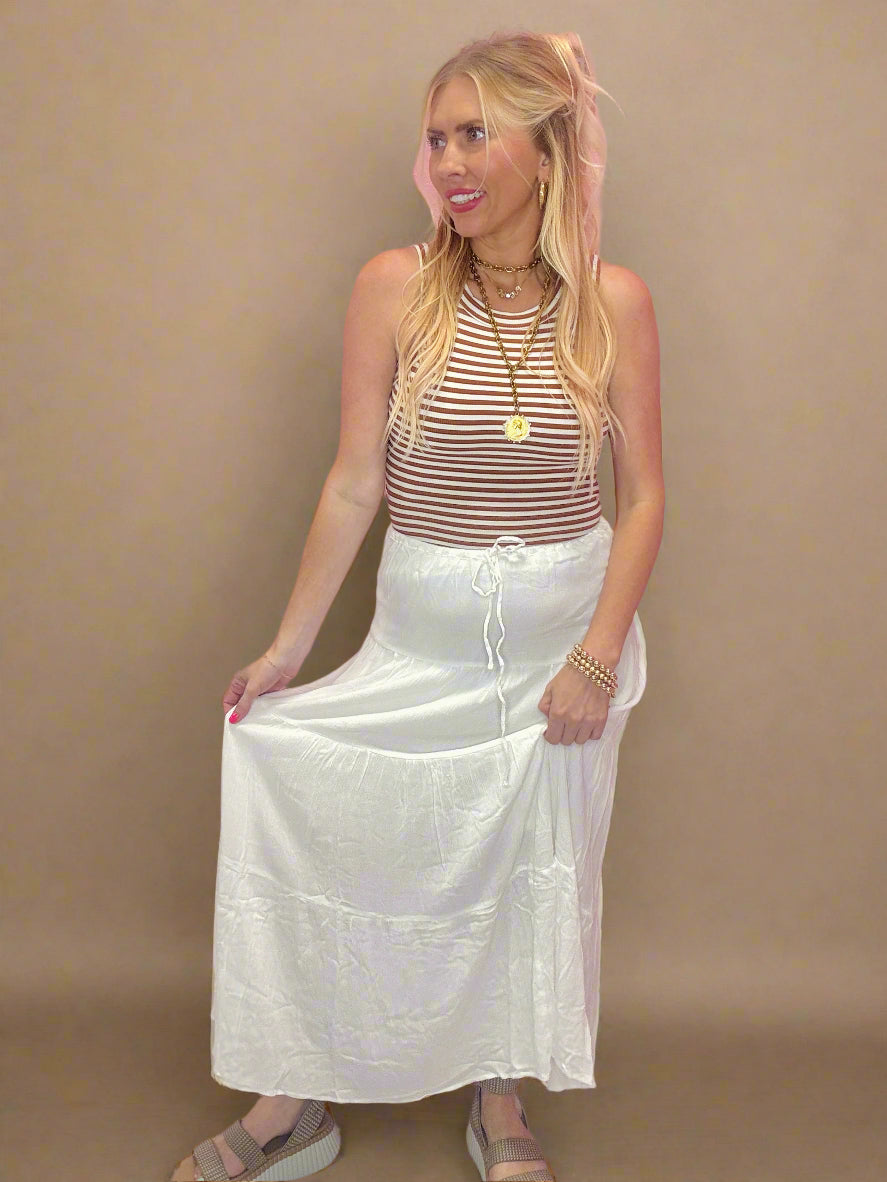 The Ivory Breeze Maxi Skirt