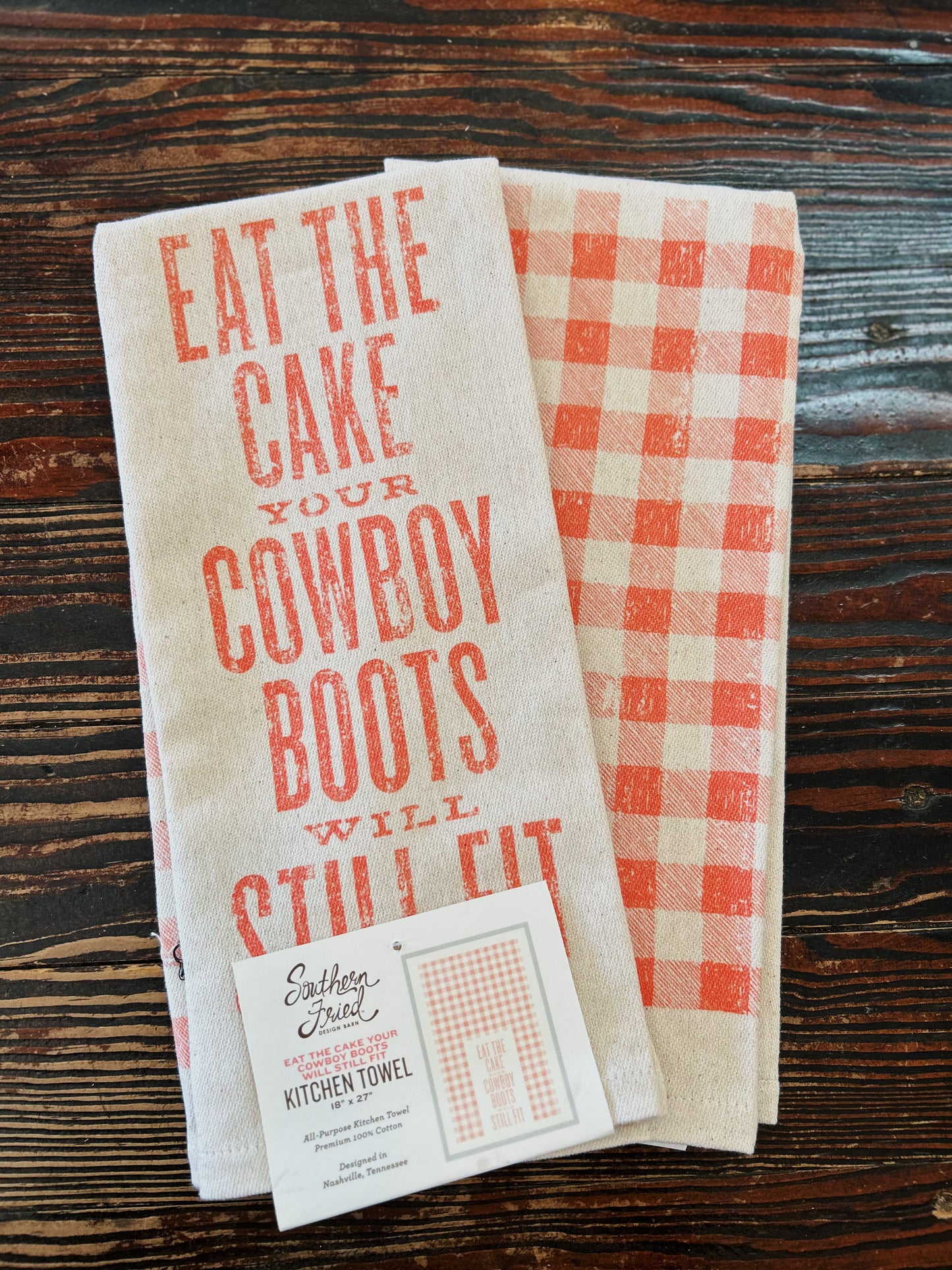 Eat The Cake Tea Towel