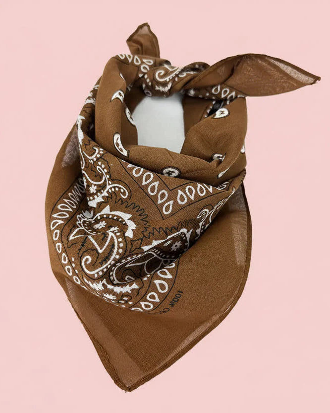 Chocolate Paisley Bandana