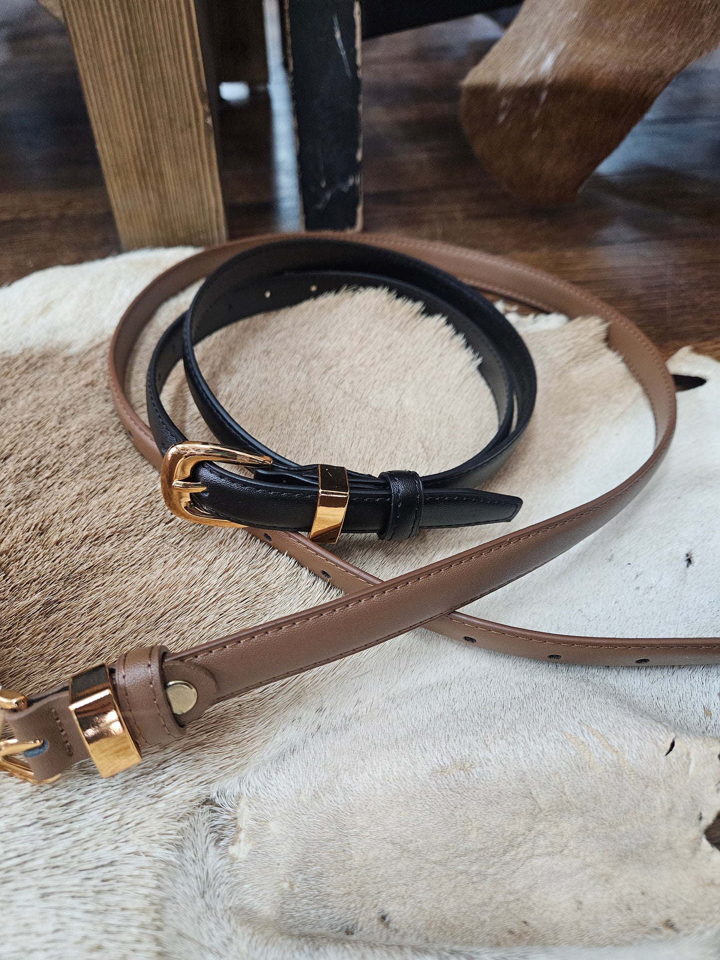 The Ashlee Gold Buckle Belt