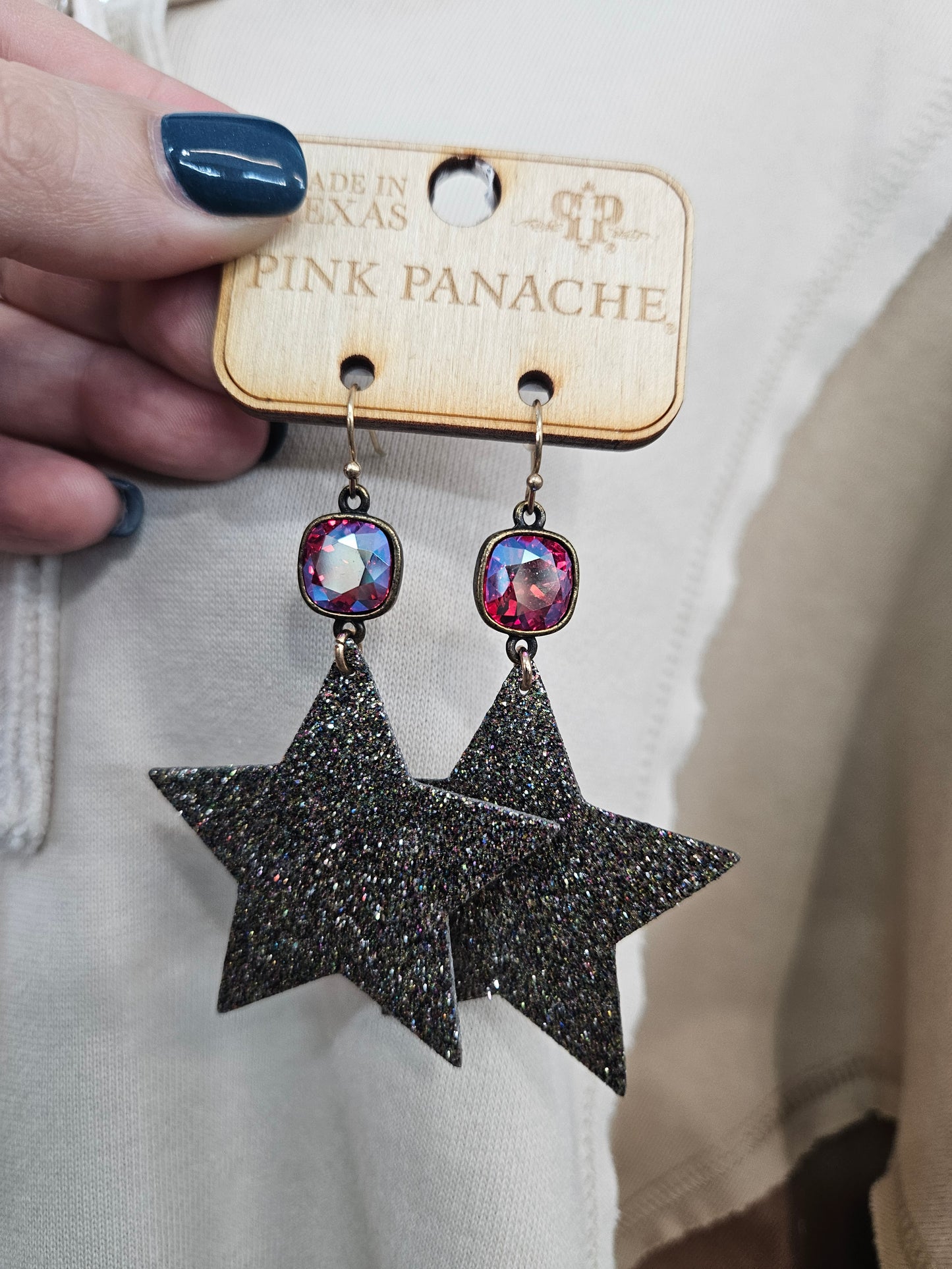 The Jenna Gold Glitter Star Earring