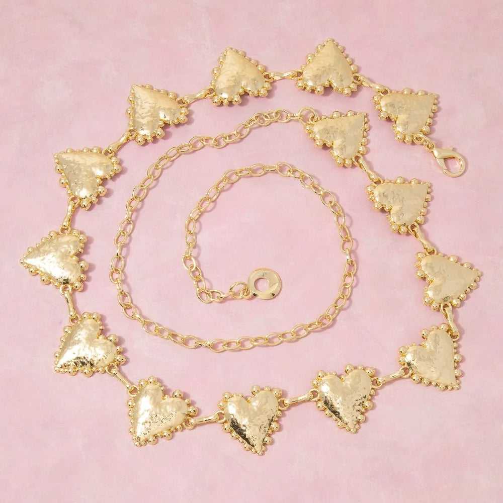 Heartbreaker Hammered Luxe Chain Belt