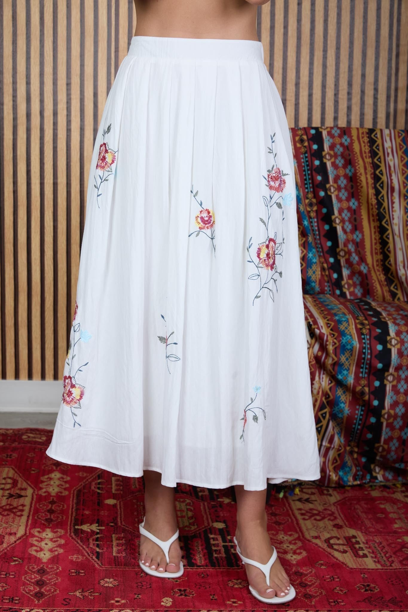 Secret Garden Pleated Romance Midi Skirt