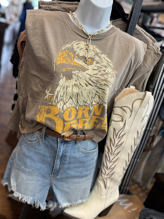 Born Free Muscle Top Graphic Tee