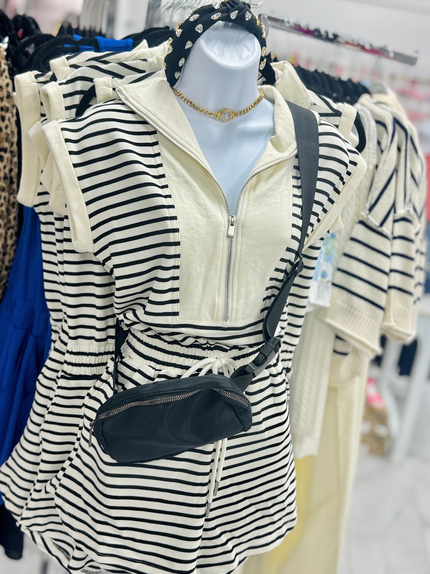 The Zip It & Go Stripe Romper