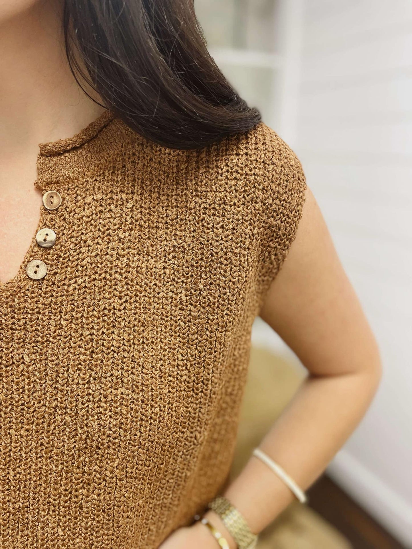 The Hadley Button Detail Top