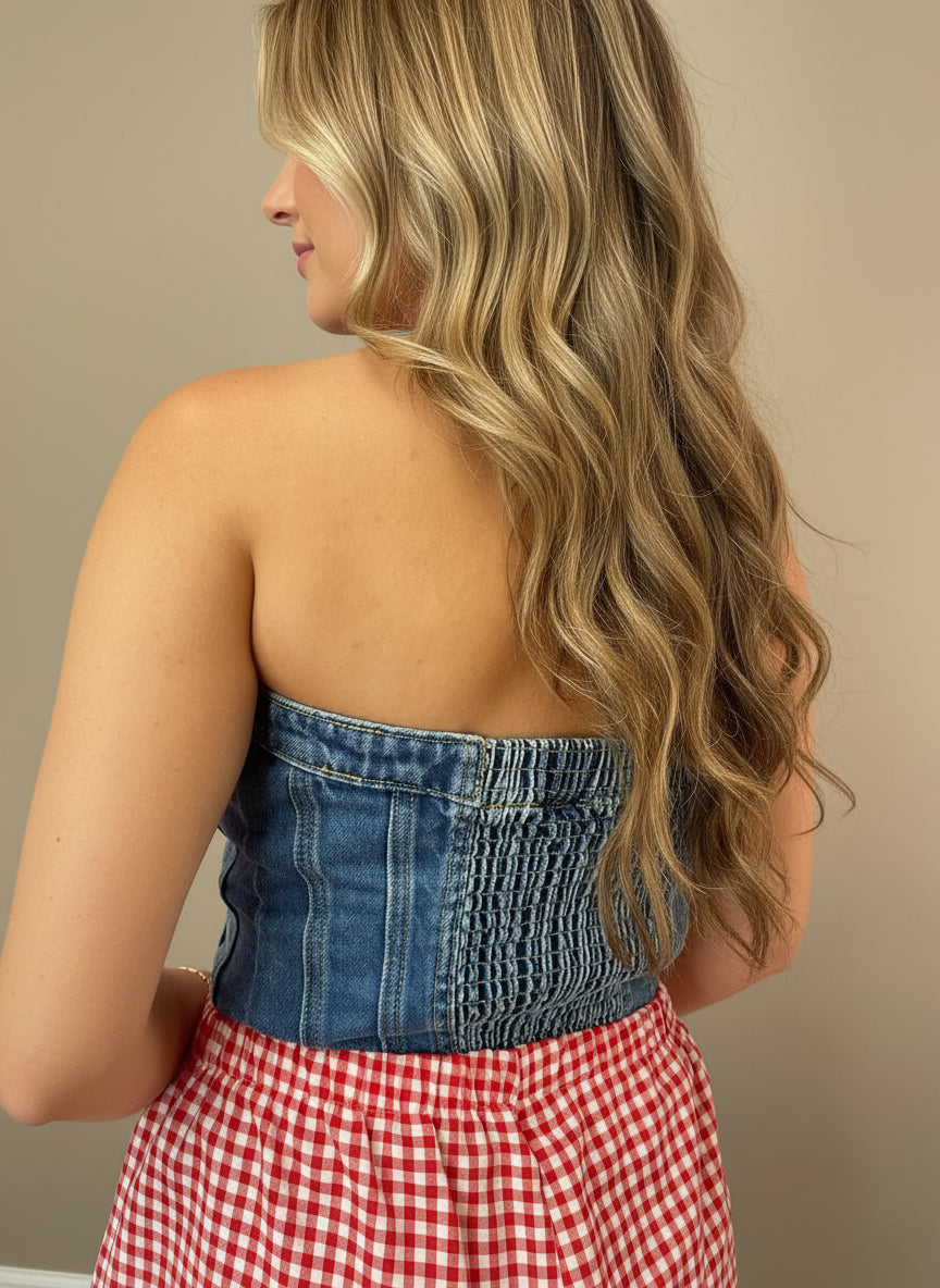 The Lila Denim Corset