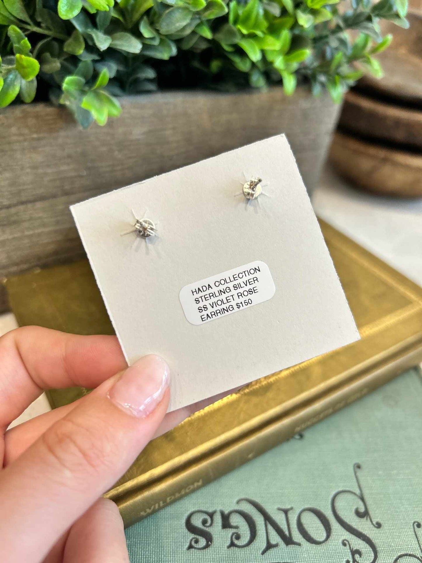 Violet Rose Sterling Silver Authentic Earrings