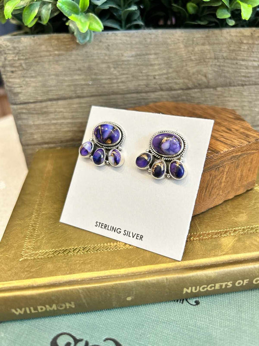 Violet Rose Sterling Silver Authentic Earrings