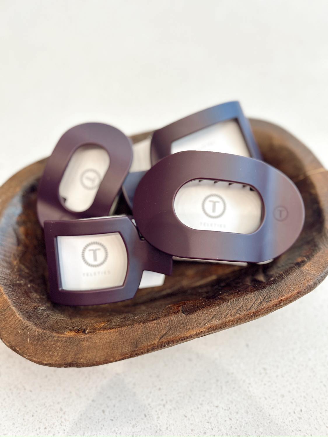Burgundy Bliss Square Flat Hair Clip