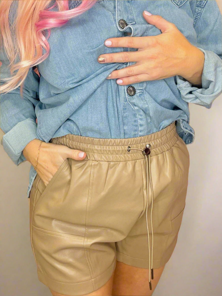 The Pheonix Faux Leather Shorts