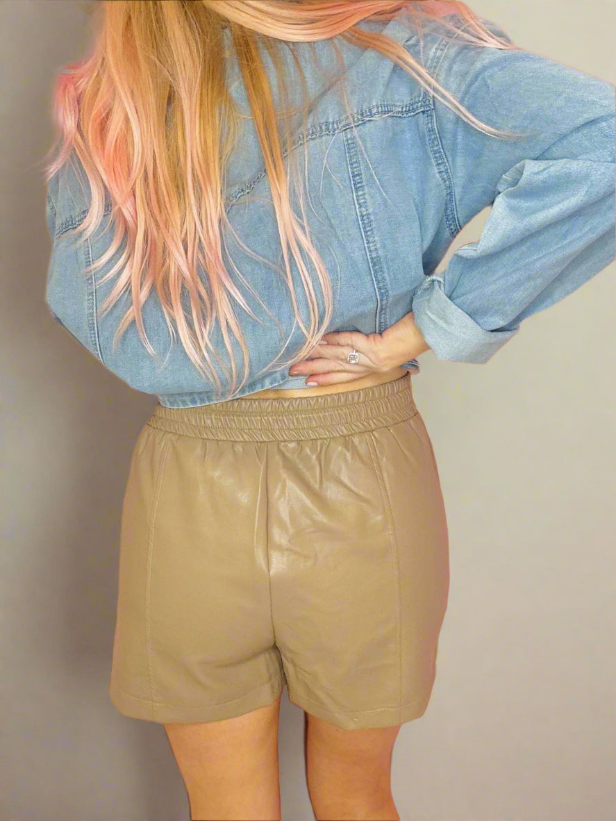The Pheonix Faux Leather Shorts