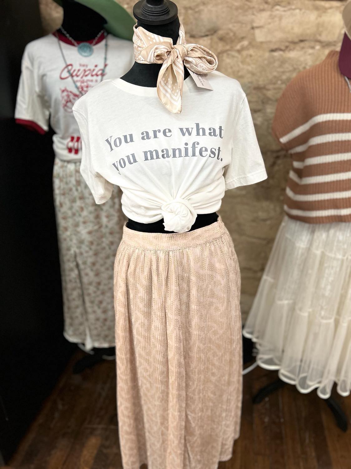 Champagne Lace Maxi Skirt