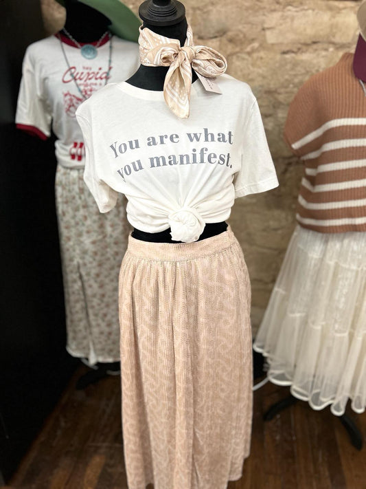 Champagne Lace Maxi Skirt