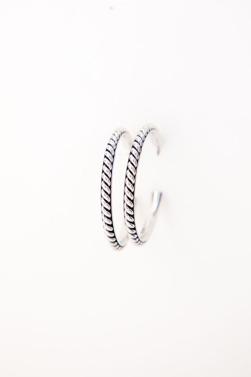 The Burnished Twist Hoops