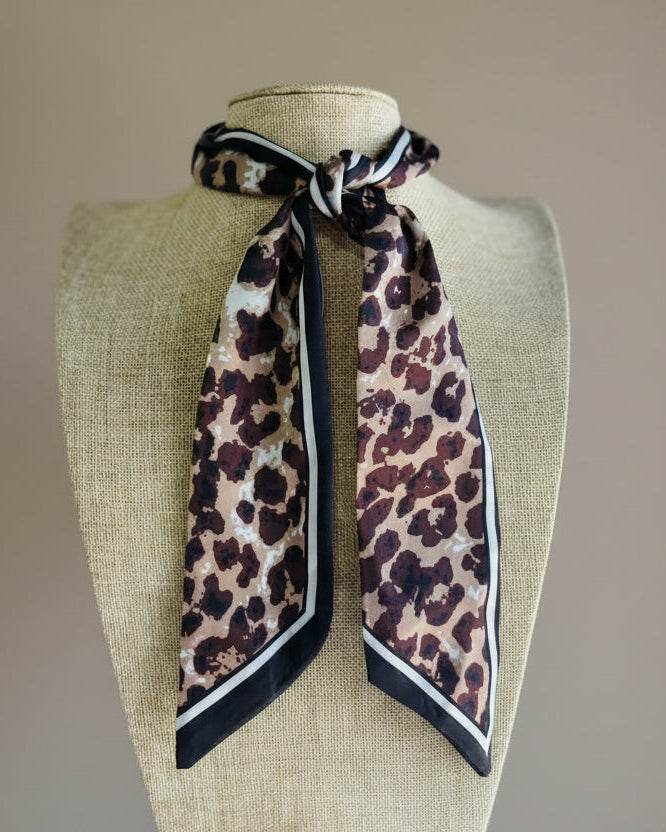Leopard Love Satin Scarf