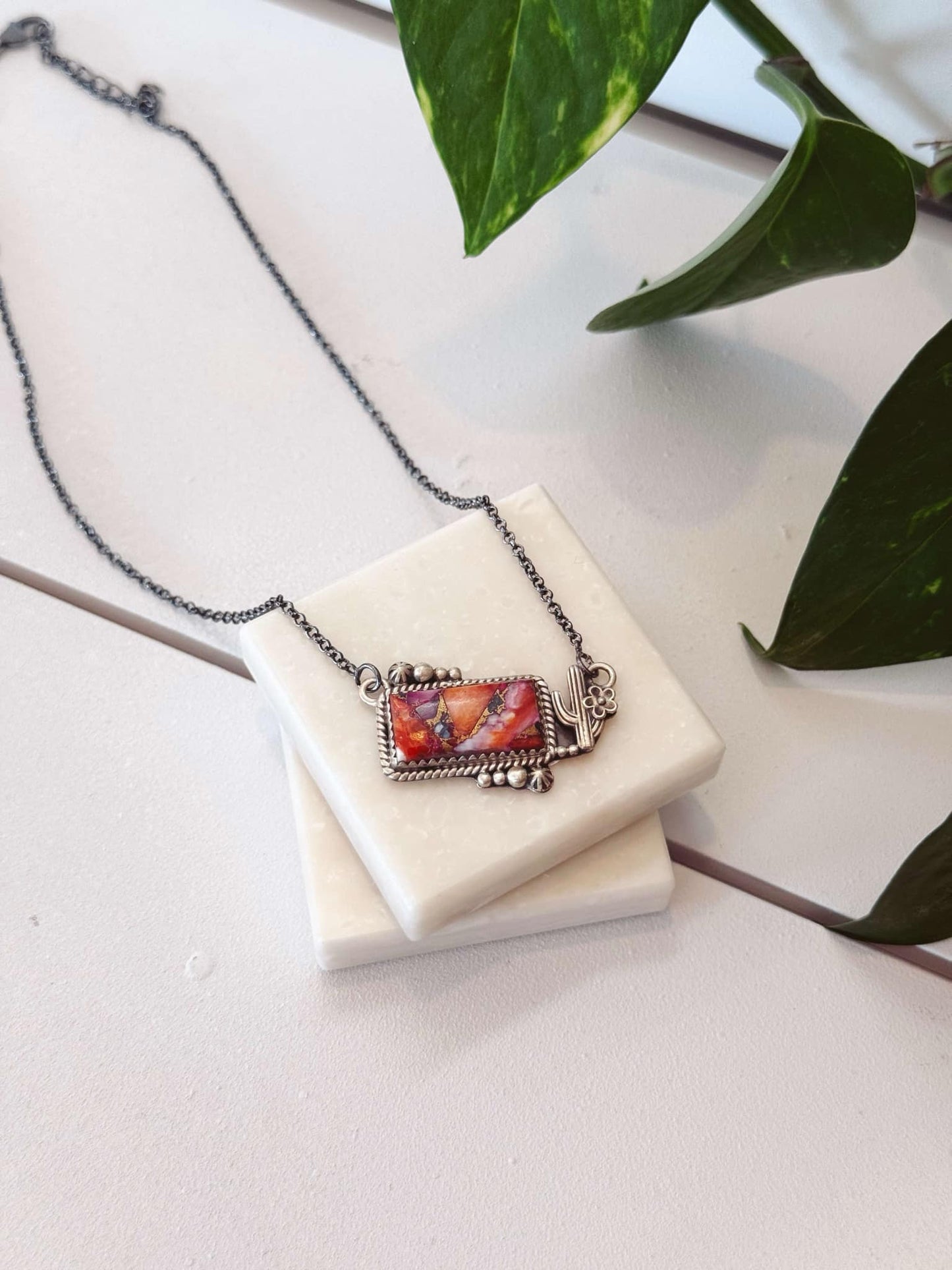Authentic Cactus Rose Sterling Silver Necklace #322