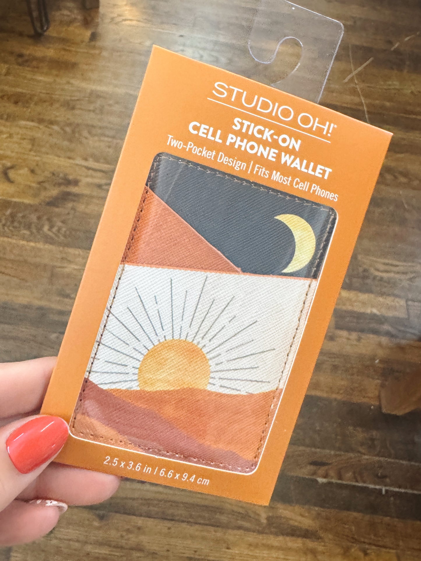 Sunrise Moon Stick-On Cell Phone Wallet