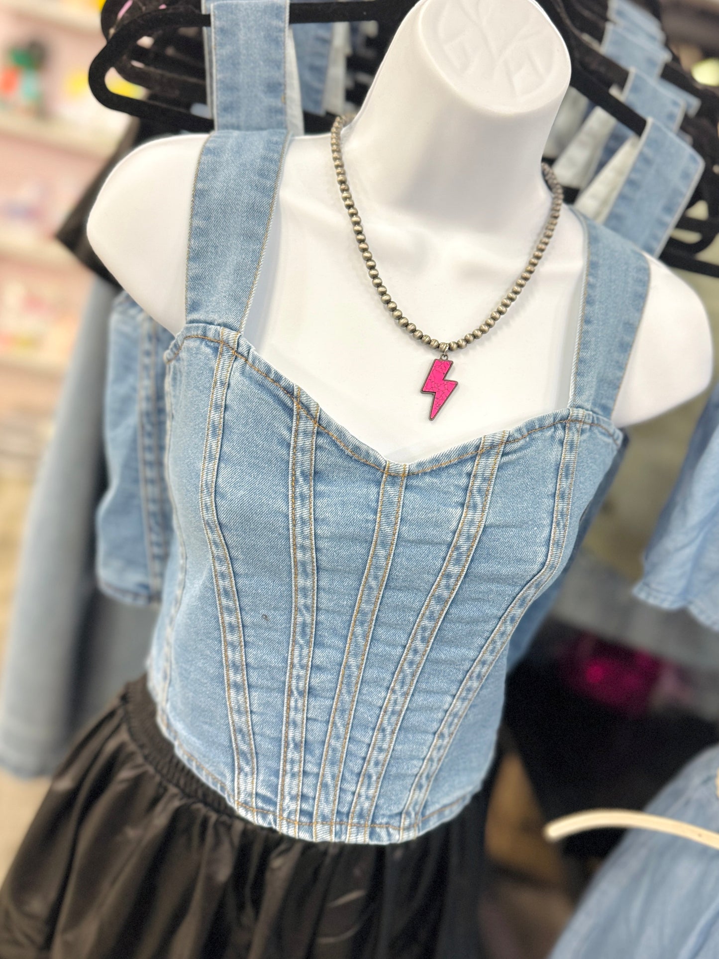 The Darcy Denim Corset Top