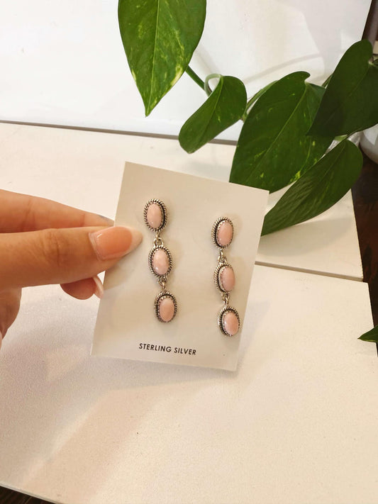 Authentic Rose Cascade Sterling Silver Earrings #307