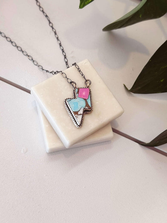 Authentic Electric Bloom Sterling Silver Necklace #319