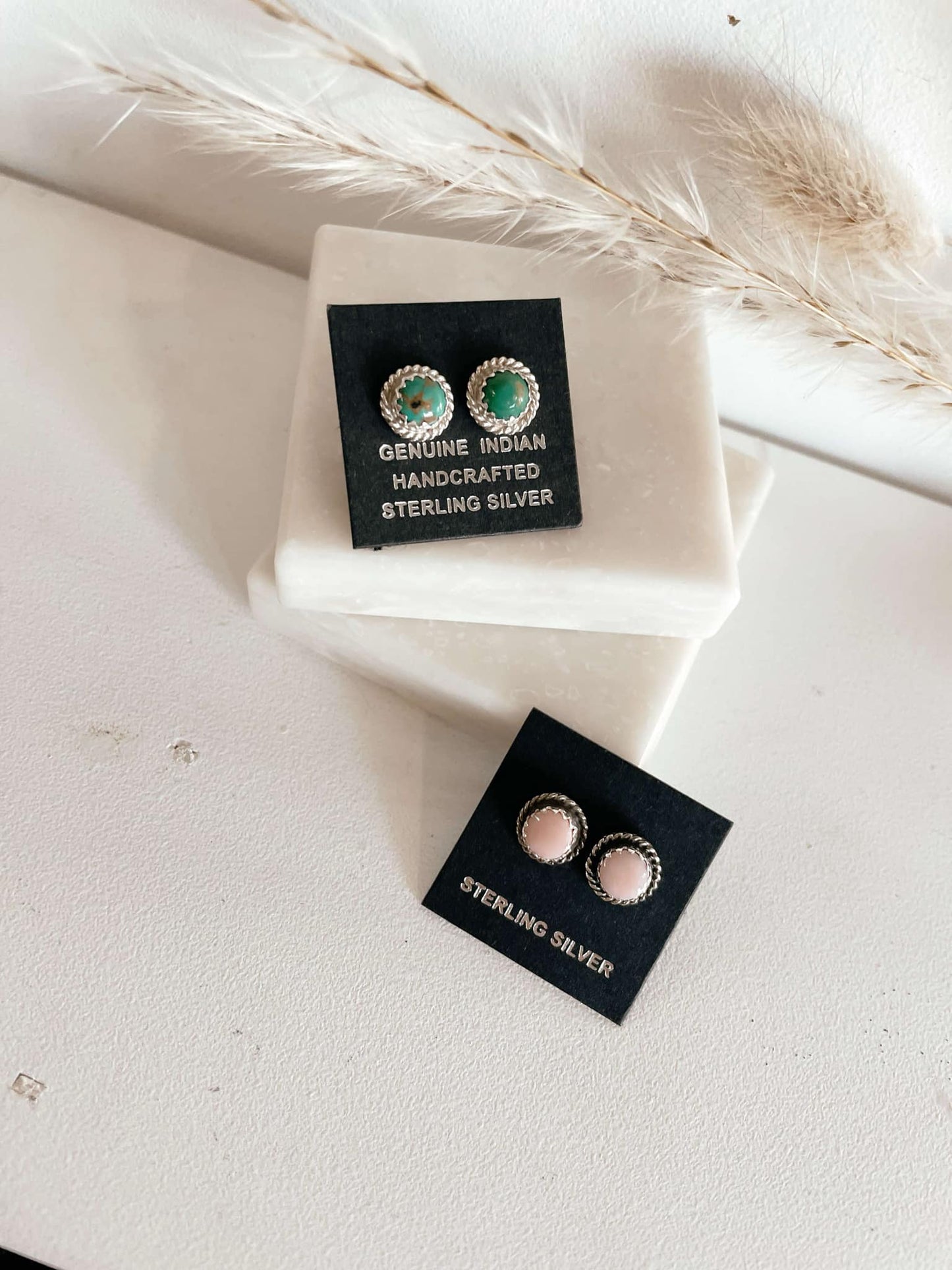 Esther White Studs #120