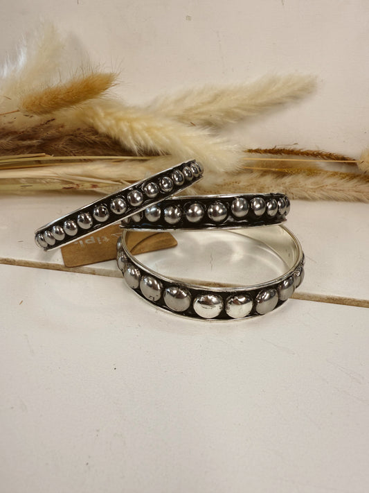 Western Bubble 3 Bangle Bracelet Set
