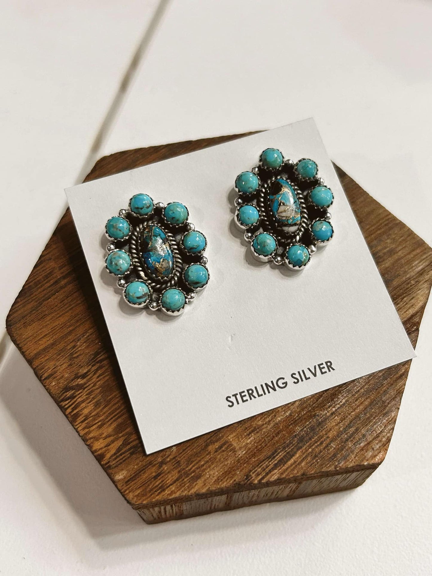 Authentic White Buff Turquoise Earrings