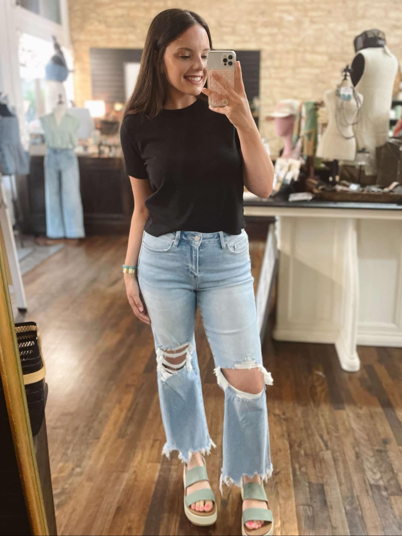 90's Vintage Crop Jeans