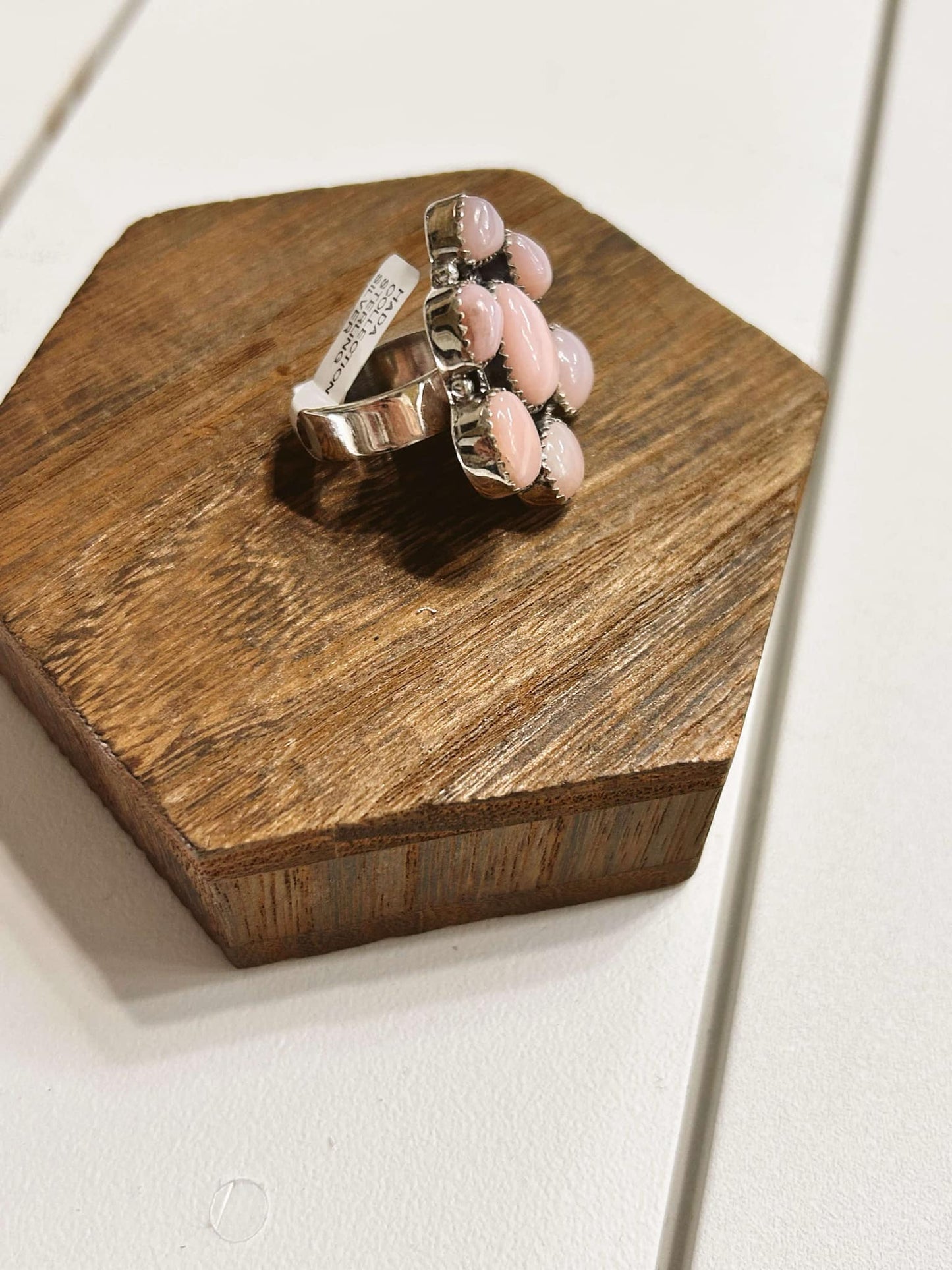 Authentic Pink Opal Adjustable Ring