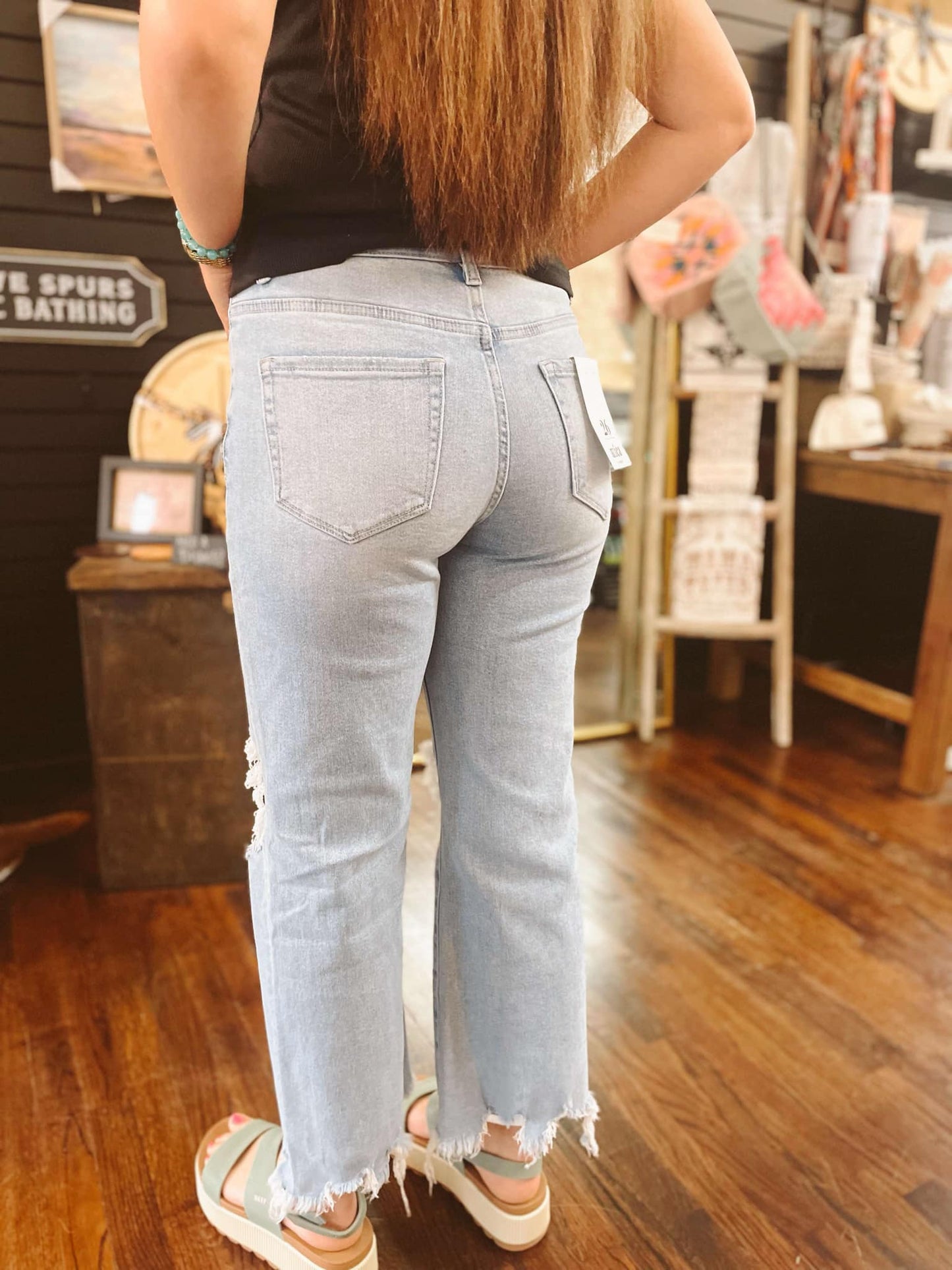 90's Vintage Crop Jeans