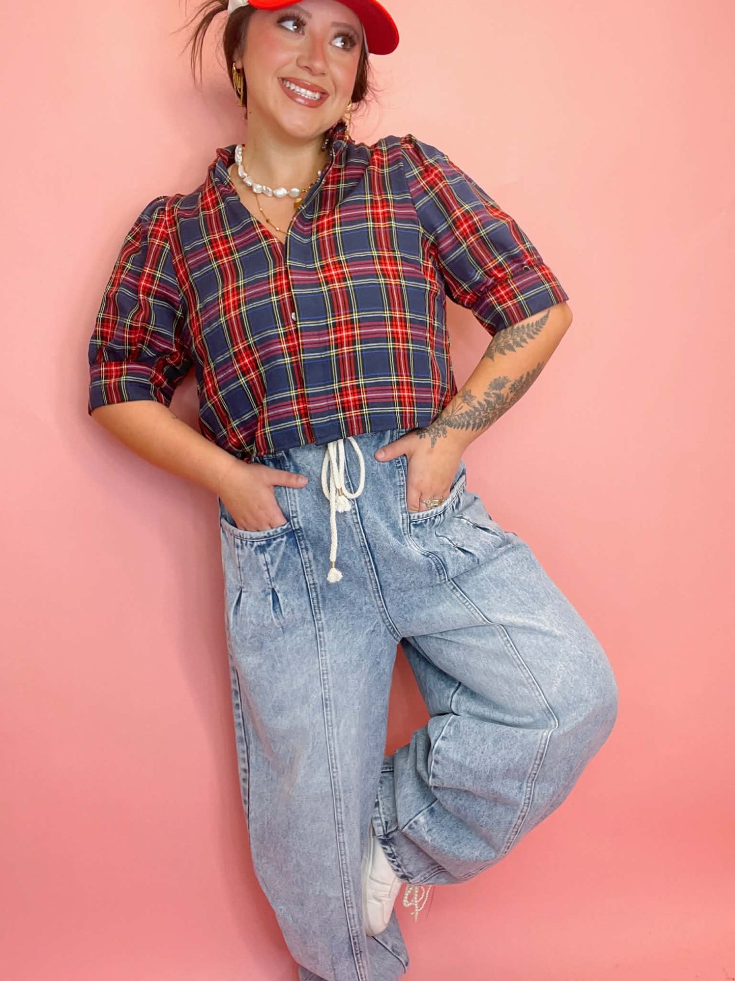 The Torrance Plaid Top