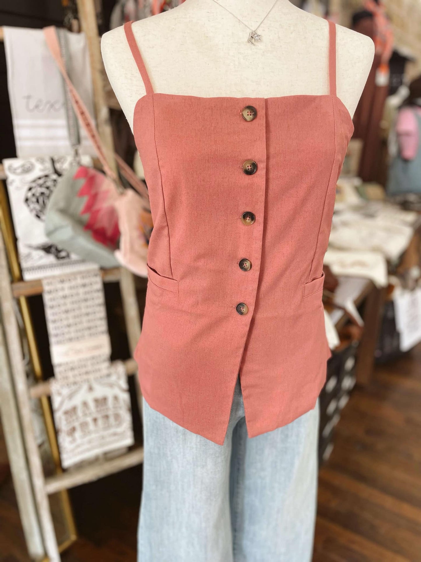 The Quinton Button Up Tank