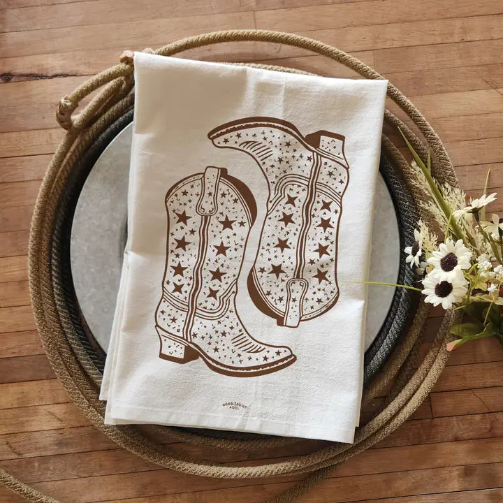 Cowboy Boots Tea Towel
