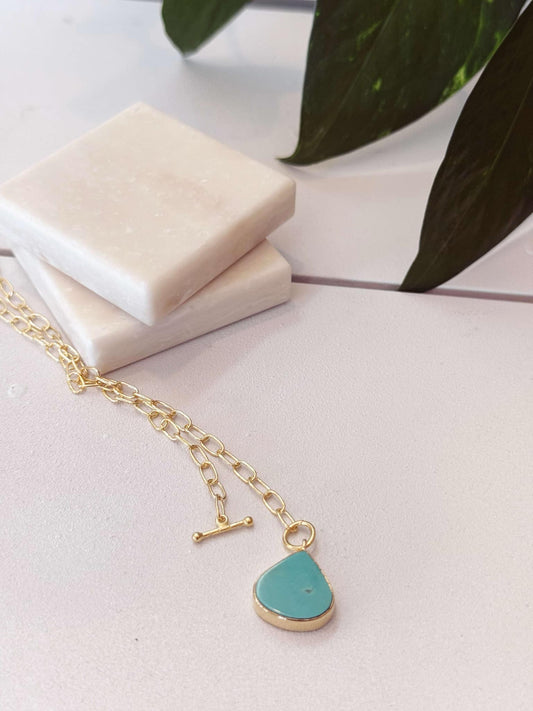 Authentic Golden Open Teardrop Necklace #313