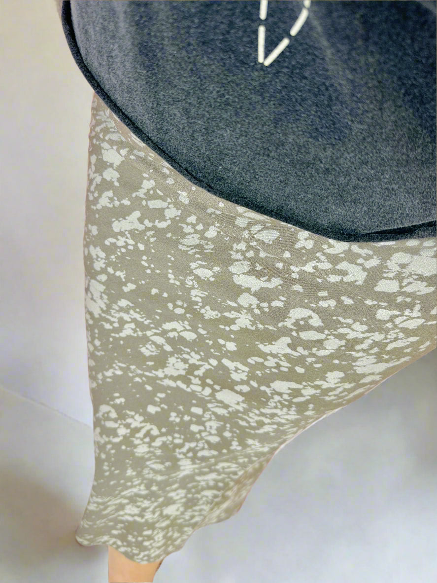 Mocha Print Satin Skirt