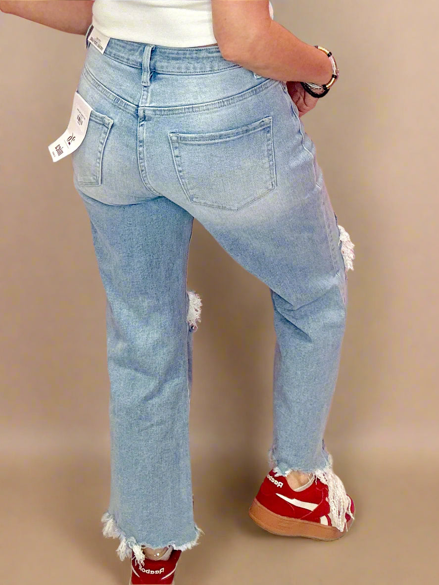 90's Vintage Crop Jeans