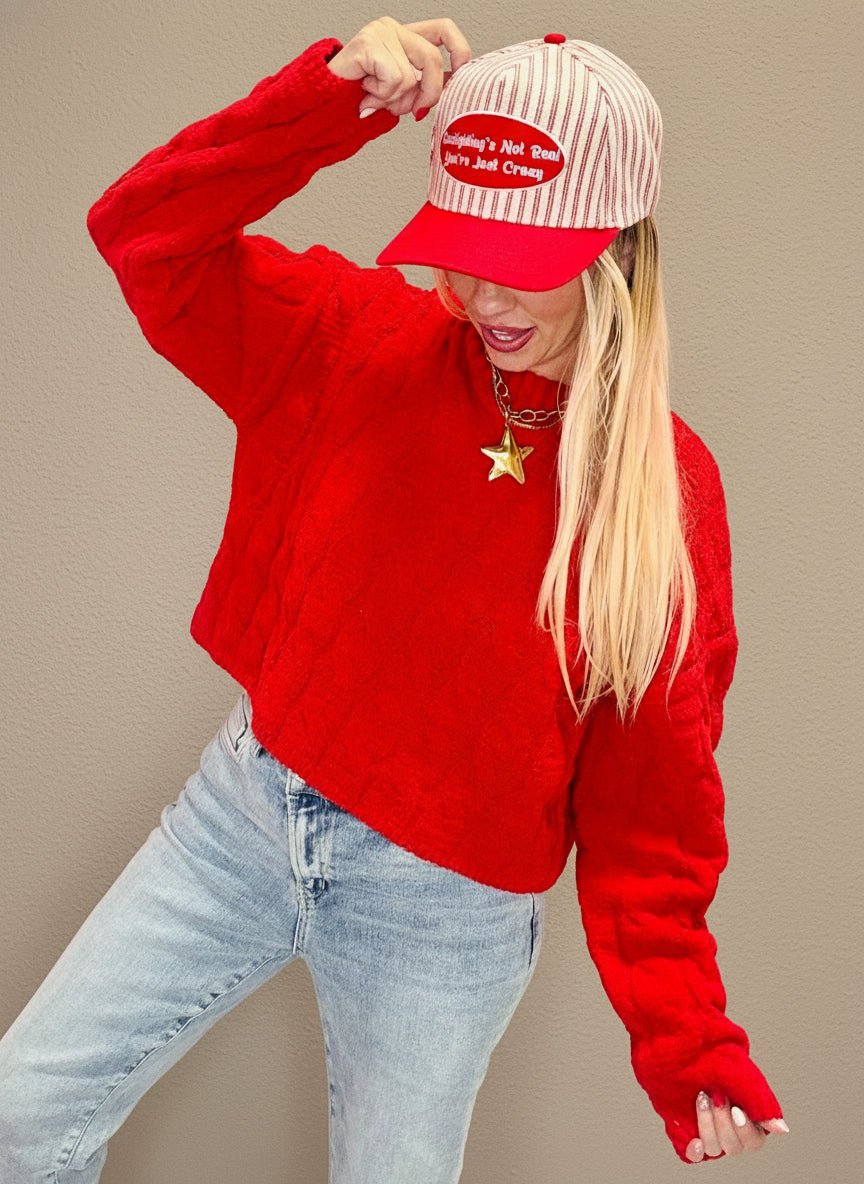 The Scarlet Crop Sweater