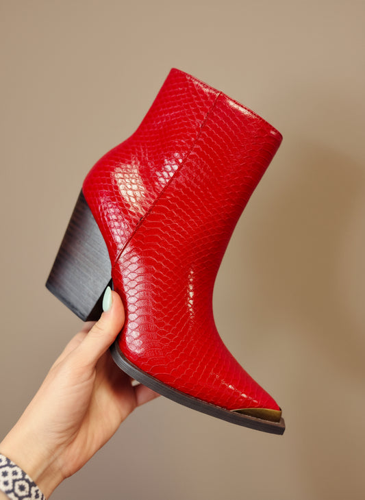 The Frankie Red Bootie