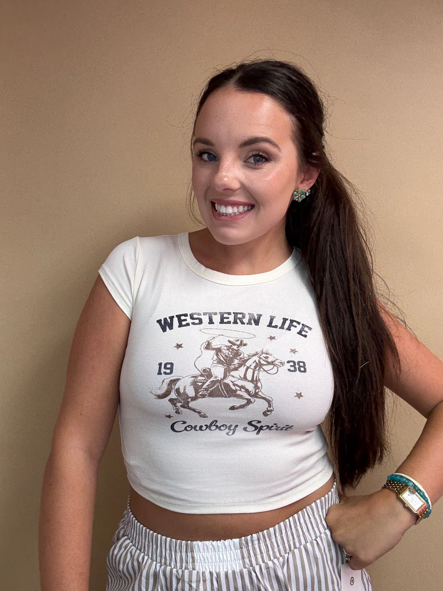 Western Life Crop Tee