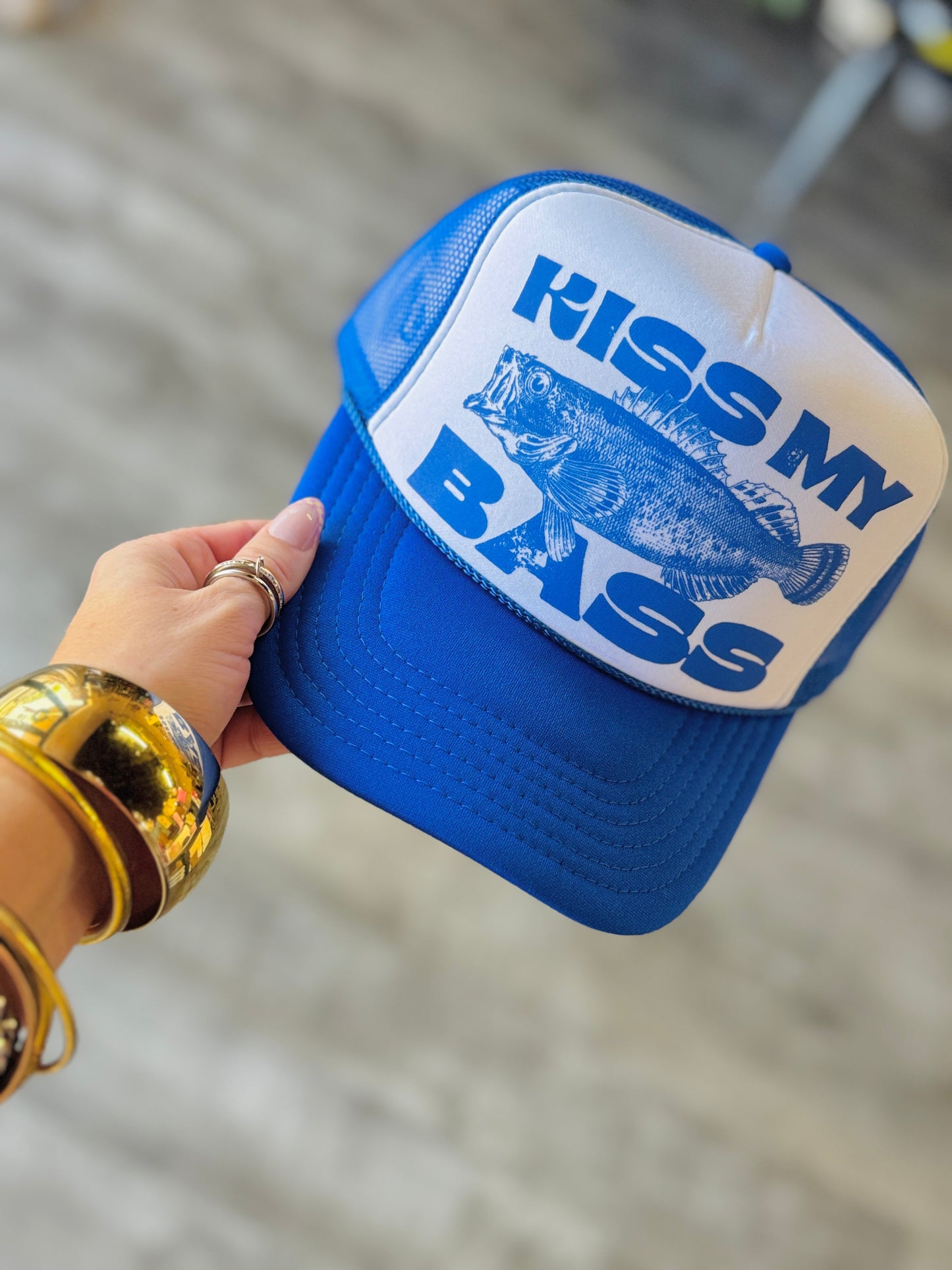 Kiss My Bass Trucker Hat