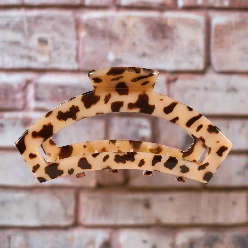 Open Blonde Tortoise Hair Clip