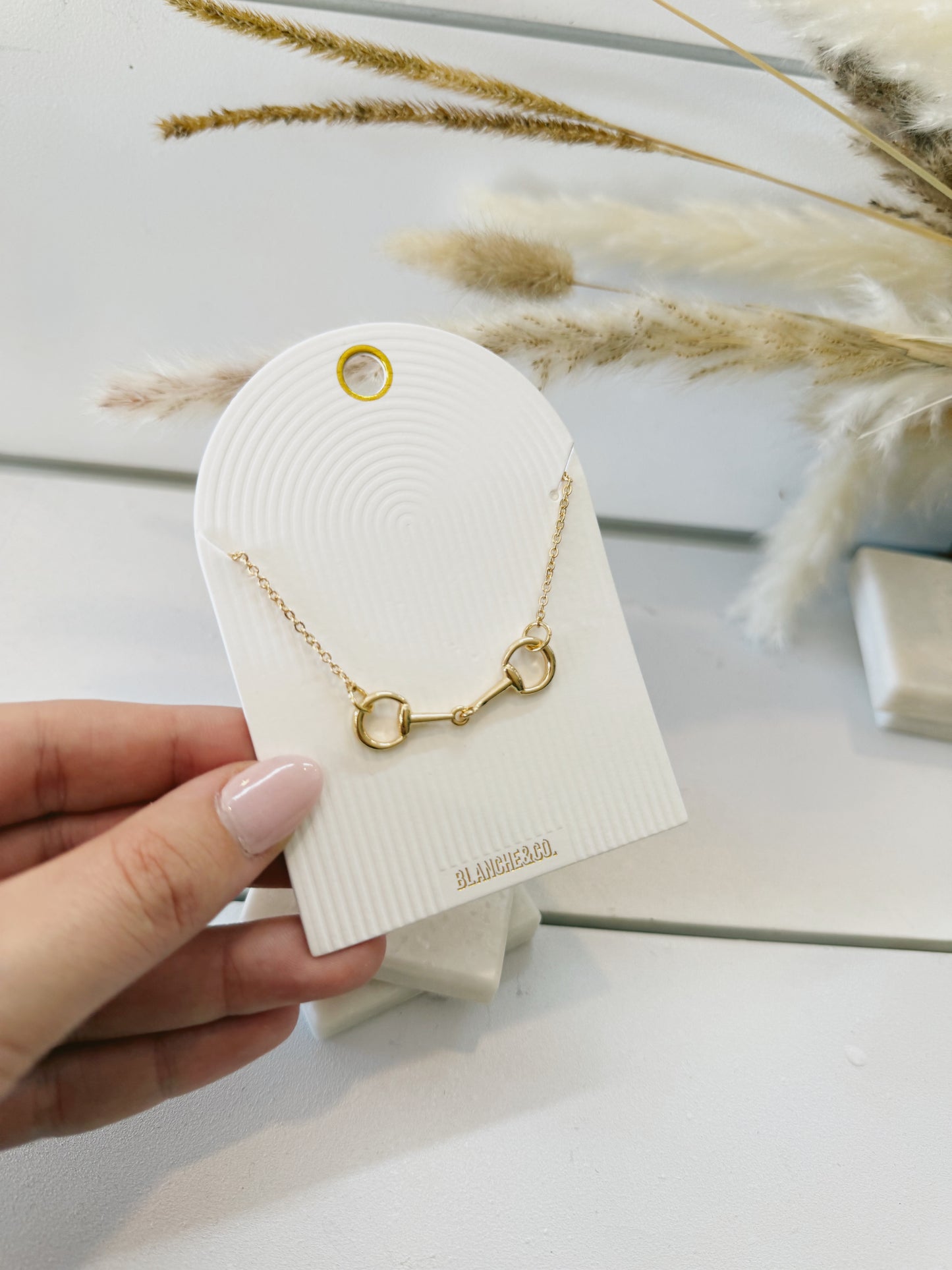 Simply Golden Horsebit Necklace