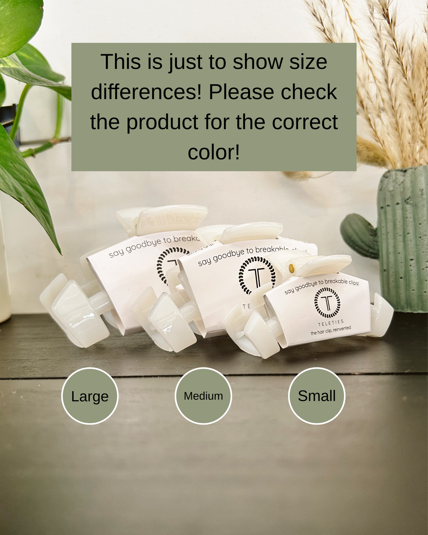 Coconut White Hair Clip